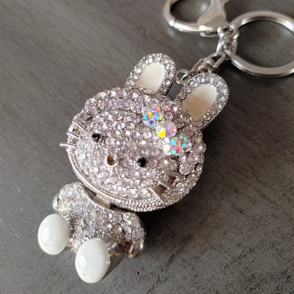 Hello Kitty Accessories Rare Hello Kitty 3d Rhinestones Keychain